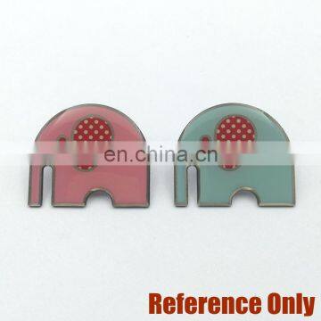 elephant offset printing stainless iron lapel pin