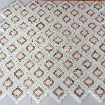 best selling mosaic bathroom floor waterjet mosaic