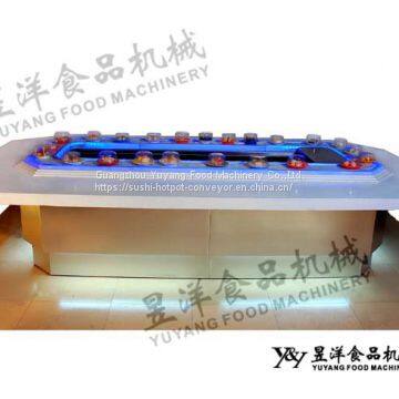 Dim Sum Restuarant Buffet Equipment Automatic Stainless Steel Rotary Conveyor Belt