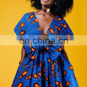 Custom Design Women African Print Midi Sexy Causal Women Dresses photo-5