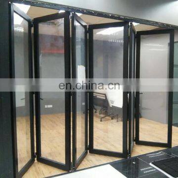 modern plain door 3 panel door soundproof folding glass door