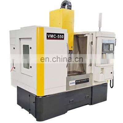 small 3 axis GSK fanuc control vertical cnc milling machine VMC550 machining center with video for sale