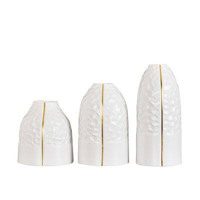 European Simple Light Luxury Large White Ceramic Plant Vase For Home TV Bench Decor photo-5