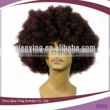 cheap extreme brown football sports fan afro wigs