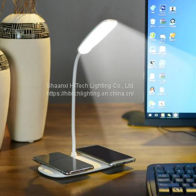 Wireless Charger LED Desk Lamp Touch Switch Bedside Reading Light 110-220V EU/US Plug Super Brightness 18 LEDS Table Lamp