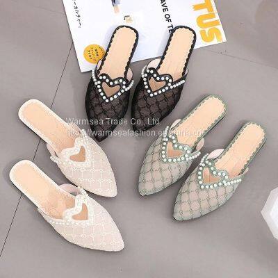 ladies women fashion leisure outdoor flat slippers shoes
