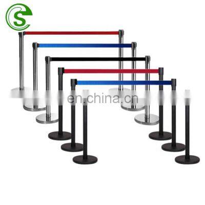 Security Stainless Queue Pole, Good Quality Rope Stand For Car Show Crowd Control Barrier For Bike Rack Fence