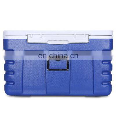 Eco-friendly blow molding outdoor 60 liter PU foam cooler box with lock