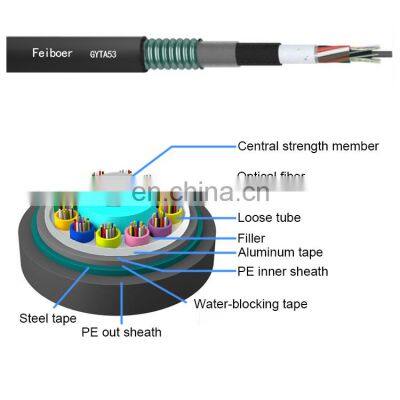 Direct Buried Steel Tape Armored 12 72 96 144 288 Core Fiber Optic Cable Price per Meter GYTA53 photo-3