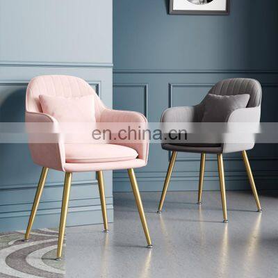 Restaurant Chair Wholesale Pink Nordic Luxury Gold Metal Modern Cheap Velvet Sofa Dining Rooms Hotel Furniture Chairs Restaurant