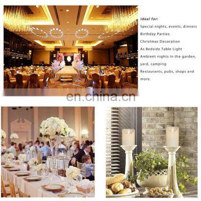 Flameless Electric Candle Night Light Projection Lamp With Remote Control Rotating Projector photo-2