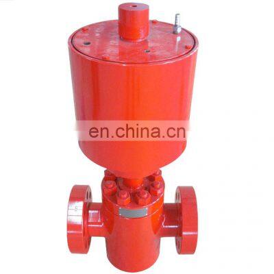 API 6A PNEUMATIC POWER AND HIGH PRESSURE CYLINDER SAFETY GATE VALVE