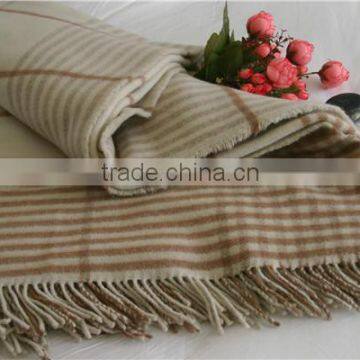 100%Australia wool NO.1 China blanket factory custom picnic textile fabric luxury camping woolmark throw blanket