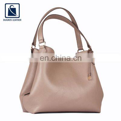 Fashion Style Matching Stitching and Polyester Lining Eye Catching Pattern Women Genuine Leather Handbag