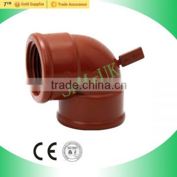 PPH double female elbow threaded with drop ear