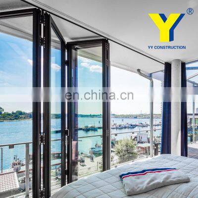 American Popular Aluminum Doors Bifold Doors Aluminum Folding Patio Folding Screen Accordion Front Door photo-3