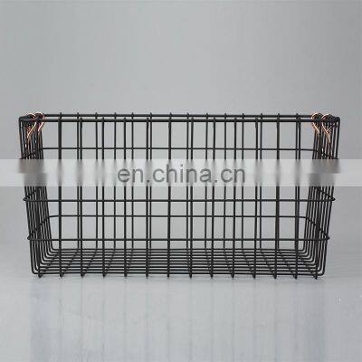 Household Metal Basket With Handle for Sundries