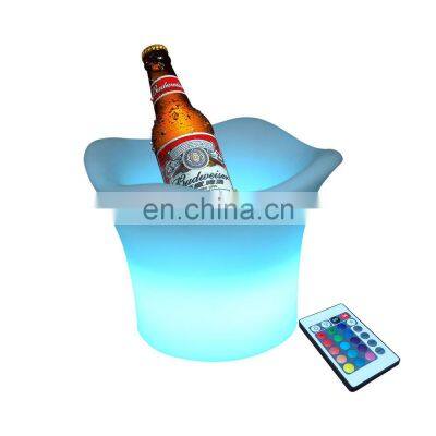 Mini Ice Bucket Custom Logo LED Light Ice Bucket LED Bar Light Up Club Bar Cooler Ware Ice Bucket