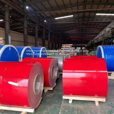 Manufacturers Supply 1060 Color Coated Aluminum Coil 3003 Aluminum Magnesium Manganese Roof Color Coated Roofing Tile Processing Custom Pressed Tile photo-3