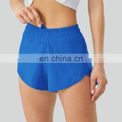 Wholesale Custom Multicolor Sports Fitness Gym Pocket Lined Shorts Women Elastic Polyester Quick Dry Workout Training Wear