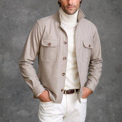 High-quality Fleence Wind Men's Casual Men's Long Sleeve Medium Long Jacket In Stock Coat photo-6