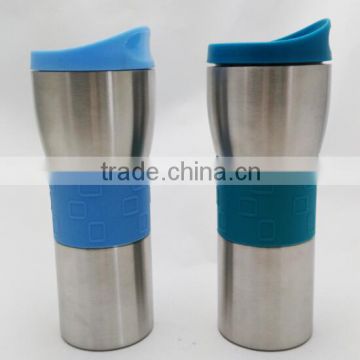 Wholesale heat insulation screw lid double wall coffee mug