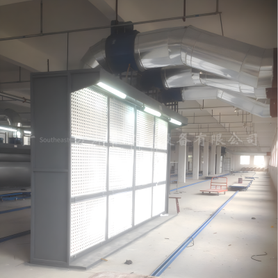 Dual-station Dry Paint Spraying Booth, Paint Mist Trapping and Purification Device, Direct Supply of Dust Removal and Filtration Cabinet for Industrial Spraying Line photo-4