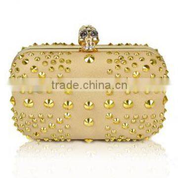 2014 fashion ladies rivet clutch bag evening handbag