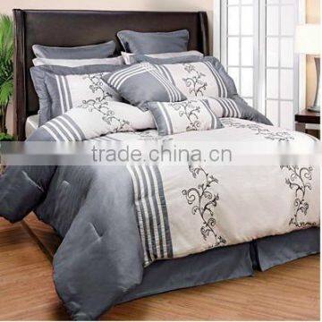 embroidered polyester duvet cover comforter set