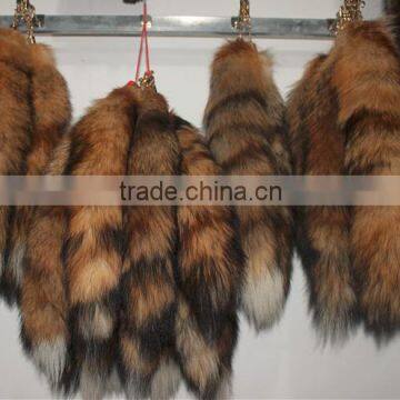 Fashion Genuine Real Fox Tail Fur Key Chain Charm Handbag Pendant Accessory