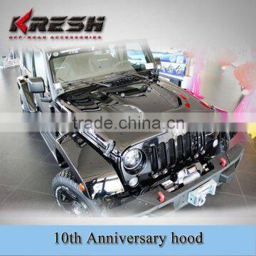 Made in china 10th anniversary engine cover, 10th annversary hood for Jeep wrangler JK                        
                                                Quality Choice