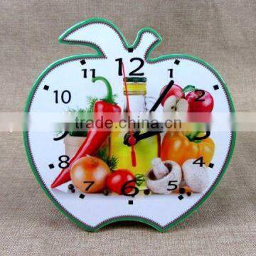 Apple shape ceramic clock,ceramic wall clock,ceramic table clock