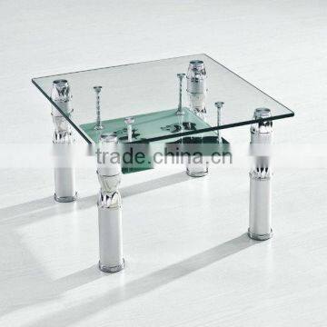 wholesale cheap tempered glass&metal coffee end table TA-018