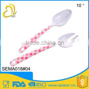 hot selling small melamine plastic spoon fork set