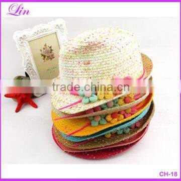 colorful child hat kids straw hat