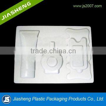 custom white blister plastic flocking packaging for cosmeitc