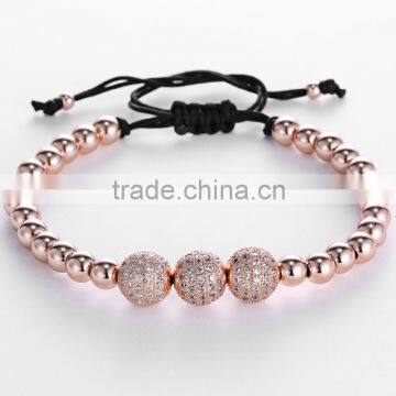 2016 Hot sales stainless steel fashion beads man bracelet with high quality