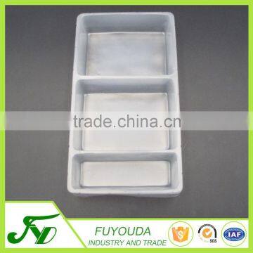 China produce white divided plastic food container