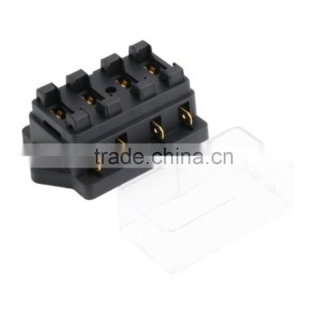 4 Way Fuse Box DC 12V 24V Max DC 32V Circuit Car Trailer Auto Blade Fuse Box Block Holder ATC ATO 2-input 4-ouput Wire