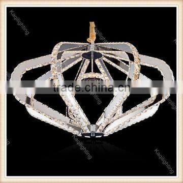 Factory quality insured modern wedding chandelier K9 crystal hanging led lights for supper room