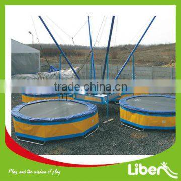 Exciting Large Outdoor/indoor Bungee Jumping Trampoline for sare ,rectangle bungee jumping trampoline with net LE.BC.003