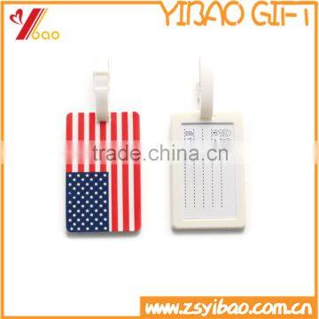 Wholesale Custom National Flag Logo Soft Pvc Luggage Tag