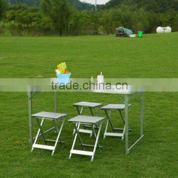 4 seat Aluminium Outdoor Furnitue leisure picnic table camping table                        
                                                Quality Choice