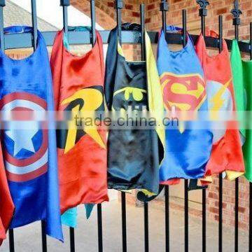 Best Selling Boys Girls Deluxe Satin Superhero Cape World Book Day Superman Cloak Fancy Dress CCP2044