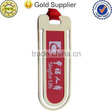 China factory sale metal bookmark with customized printing logo