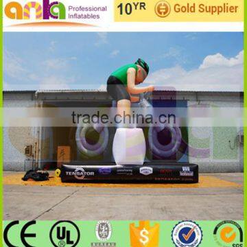 Custom design replica inflatable cyclist model for advertising ( Rent, ANKA)