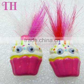 cheap brand germfree peach cupcake shape resin hook earring funny cheap china kashmiri earrings design