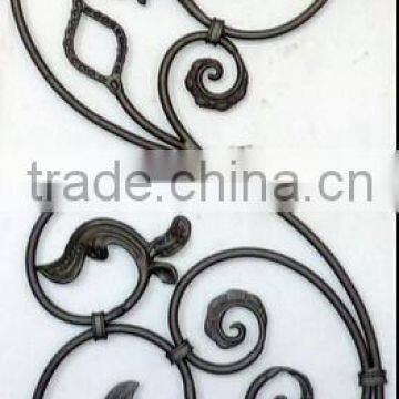 wrought iron ornamental staircase railing panels design