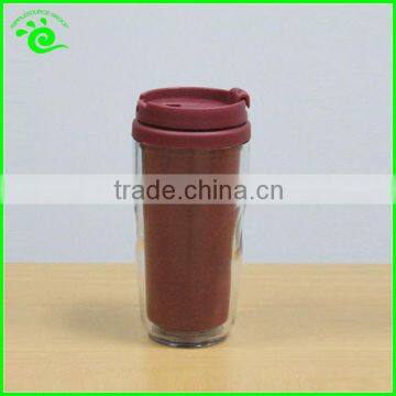 BPA FREE Double Wall Coffee Plastic Tumbler With Lid