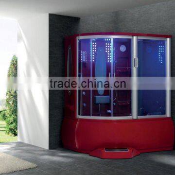 Steam Shower Room with Spa tub TV/MP3 red color